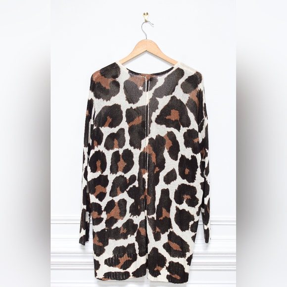 Show Me Your Mumu Hug Me Animal Print Oversized Knit Sweater Size S Slouchy - Picture 6 of 9